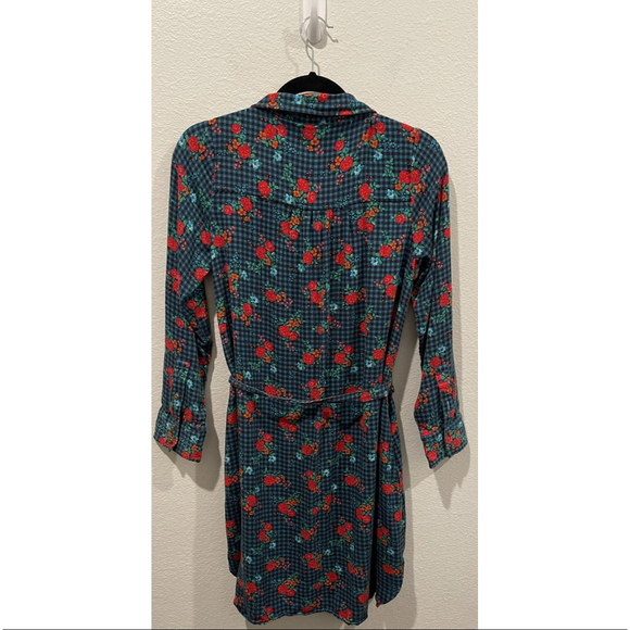 MATILDA JANE Fa La La Gingham Floral Shirt Mini Dress - Picture 10 of 10